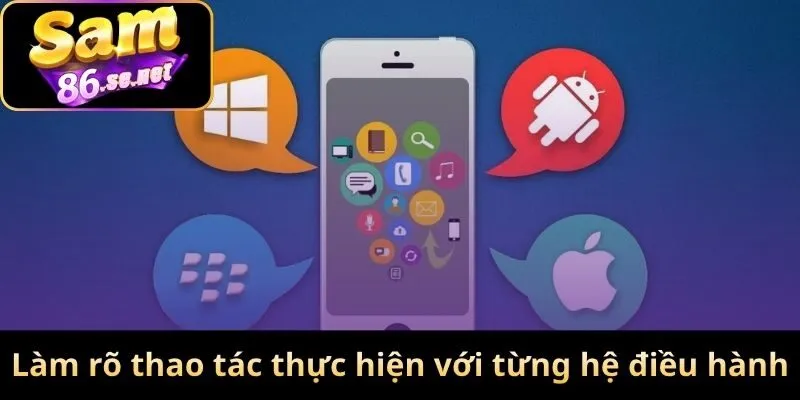 Làm rõ thao tác thực hiện với từng hệ điều hành